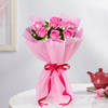 Buy Pink Rose Bouquet With Lights