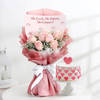 Pink Roses And Cake Emirati Women's Day Gift Combo
