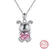 Pink Swarovski Bunny Pendant
