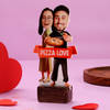 Gift Pizza Love Personalized Couple Caricature