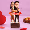 Pizza Love Personalized Couple Caricature