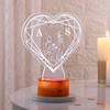 Gift Promise Of Love Personalized LED Lamp - Wooden Finish Base