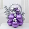 Buy Purple And Silver Birthday Balloon Arrangement