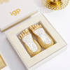 Gift Radiant Gold Silver Finish Laxmi Charan Paduka