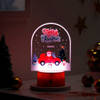 Radiant Personalized Merry Christmas LED Lamp - Brown Base