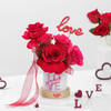 Red & Cerise Rose Valentine Arrangement