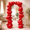 Red Heart Balloon Arch Arrangement