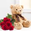 Red Roses and Teddy Bear