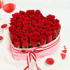Gift Red Roses in Heart Shaped Gift Box (30 Stems)