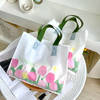 Reusable Flower Print Tote Bag - Assorted - Set Of 50 Online