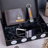 Gift Reversible Textured Belt And Wallet Combo - Personalized