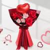 Gift Romantic Red Rose Bouquet with Heart Balloon