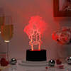 Gift Romantic Roses Personalized Valentine's Day LED Lamp Black Base