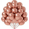 Rose Gold Chrome Balloons - Set Of 50