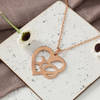 Gift Rose Gold Finish Heart Shape Pendant
