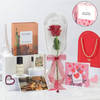 Rose, Perfume & Personalized Greeting Card Hamper