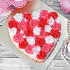 Roses Aplenty Fresh Cream Valentine Cake Online
