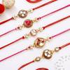 Gift Royal Elegance Rakhi and Sweet Combo - Set of 5