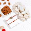 Royal Lotus Rakhi With Kaju Katli And Almond Treat
