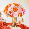 Royal Marigold And Rose Centerpiece