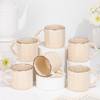 Rustic Charm Beige Mugs-Set Of 6