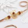 Gift Sacred Rudraksha Rakhi And Barfi Hamper