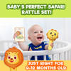 Gift Safari Fun Lion Rattle Set For Babies - 0 to 12 Months