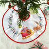Santa's Sleigh Satin Xmas Tree Skirt