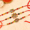 Set of 3 Antique Rakhi with Meena Work Online