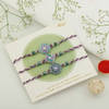Buy Set of 3 Colourful Meenawork Rakhis
