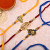 Set of 3 Designer Metal Rakhi