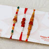 Buy Set of 3 Rakhis with 16 Pcs Ferrero Rocher Box & 250g Kaju Katli