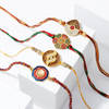 Gift Set of 4 Indian Traditional Crafts Rakhi