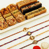 Set of 4 Loaded with Love Rakhi Hamper Online