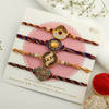 Buy Set of 4 Meena and Filigree Rakhis
