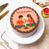 Sibling Bond Chocolate Photo Cake - Half kg Online