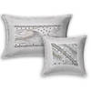 Buy Silk Embroidered Patchwork Double Bedcover - White (Set of 5)