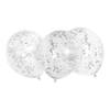 Buy Silver Clear Balloons With Silver Tissue Confetti - Set Of 6