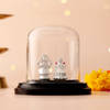 Buy Silver Laxmi and Ganesh Idols with Glass Cover