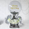 Silver Savvy Birthday Arrangement