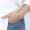 Gift Sleek Personalized Women's Cuff Bracelets (set of 3)