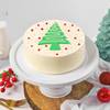 Snow-Kissed Christmas Tree Cake