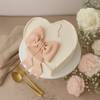 Gift Soft Bow Heart Cake (600 Gm)