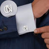 Sophisticated Personalized Gold And Silver Initials Cufflinks