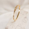 Gift Sparkling Golden Charms Bangle Bracelet