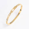 Sparkling Golden Charms Bangle Bracelet