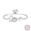 Sparkling Love Sterling Silver Love Bracelet