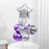 Buy Sparkling Purple And Silver Birthday Balloon Decor