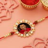 Splendid Personalized Rakhi Designed with white stones Online