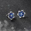 Buy Sterling Silver Blue Sapphire Earrings